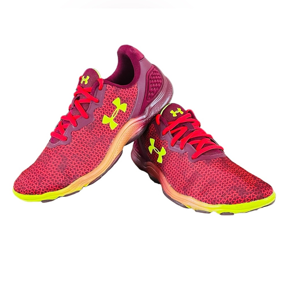 Under Armour Micro G Sting TR 2 Deep Red Bright Yellow 1258797-601 Men’s Sz 8.5